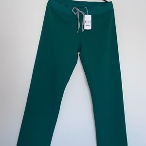Figs Hunter green Livingston scrub pants in size medium.